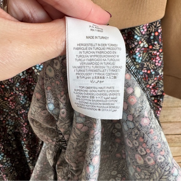 Boden Women's Mixed Media Twofer Sweatshirt Floral Print Maxi Dress Size 8 - Picture 6 of 10